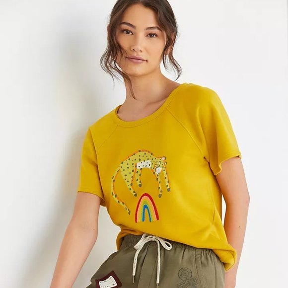Jarmél by Jarmel Leopard Rainbow Graphic Tee - Picture 1 of 8